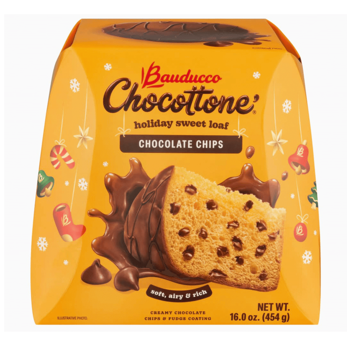 Bauducco Panettone Creamy Chocolate Chips & Fudge Coating 454 g