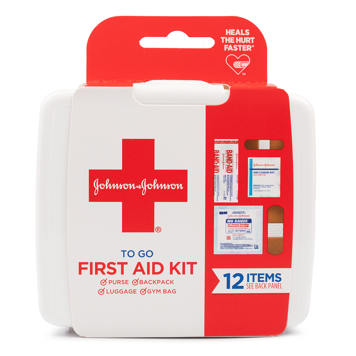 Johnson & Johnson First Aid To Go! Portable Mini Travel Kit 12 pc 1 count