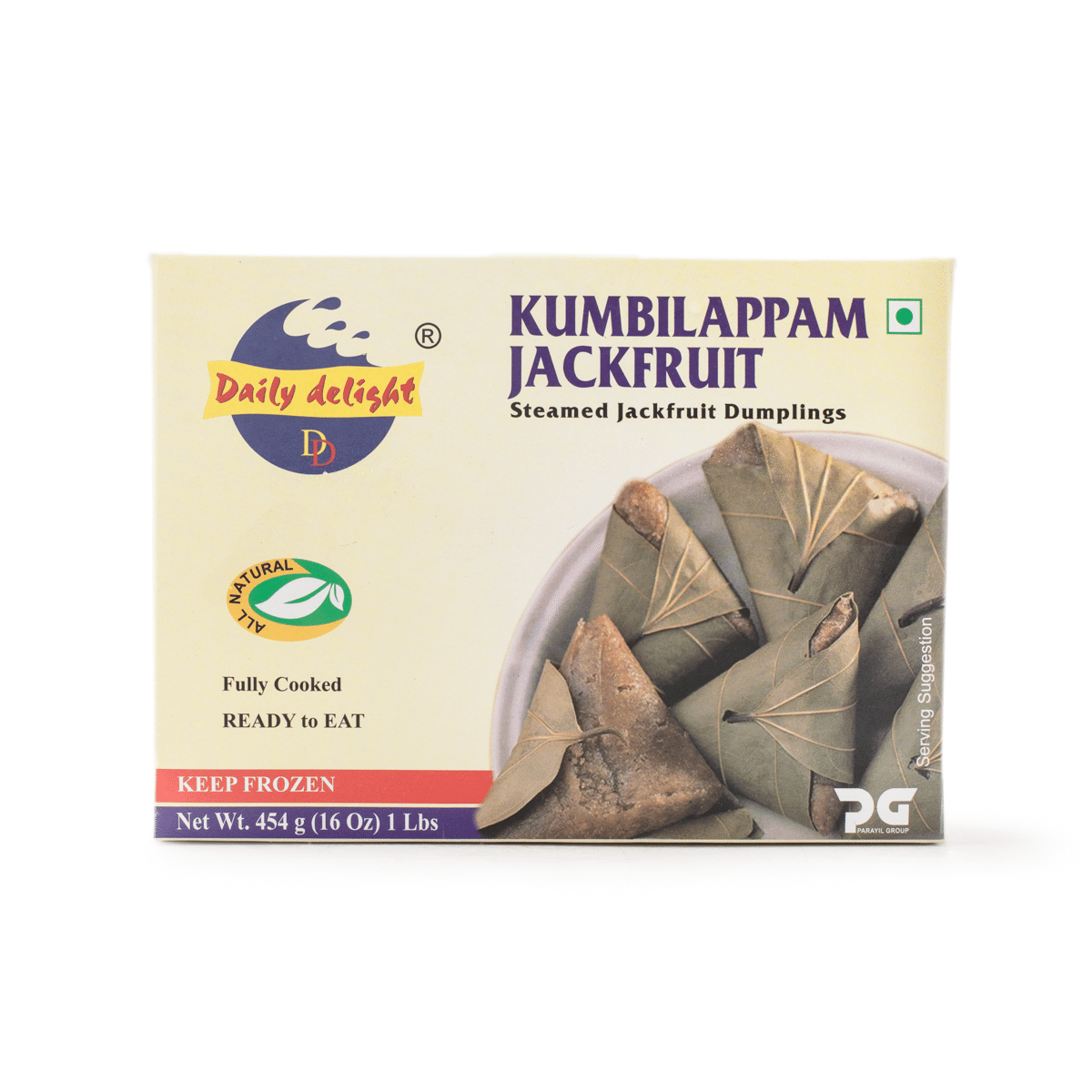 Daily Delight Kumbilappam Jackfruit (Steamed Jackfruit Dumplings), Frozen 454 g