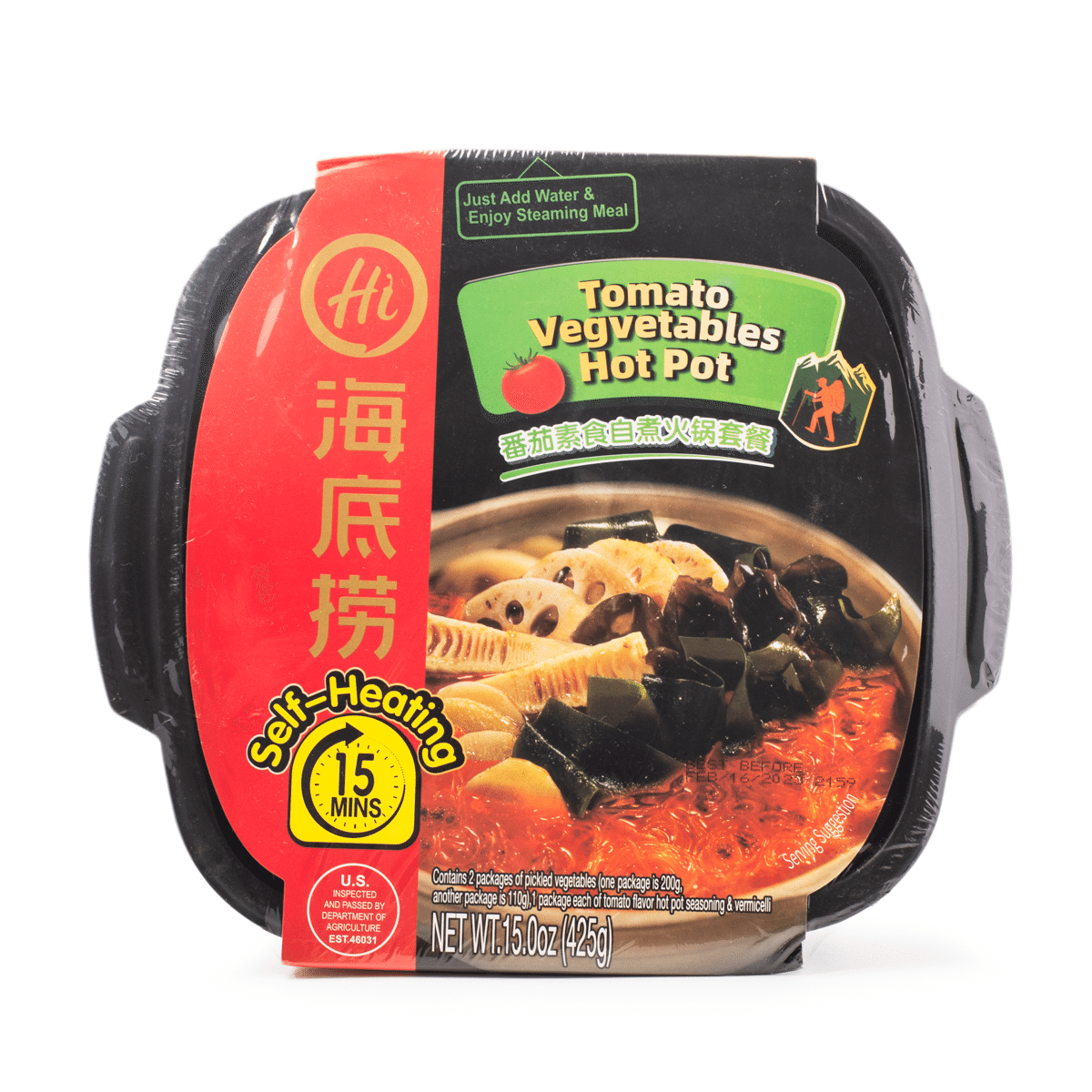 Haidilao 野菜インスタント鍋(トマト味) 340 グラム