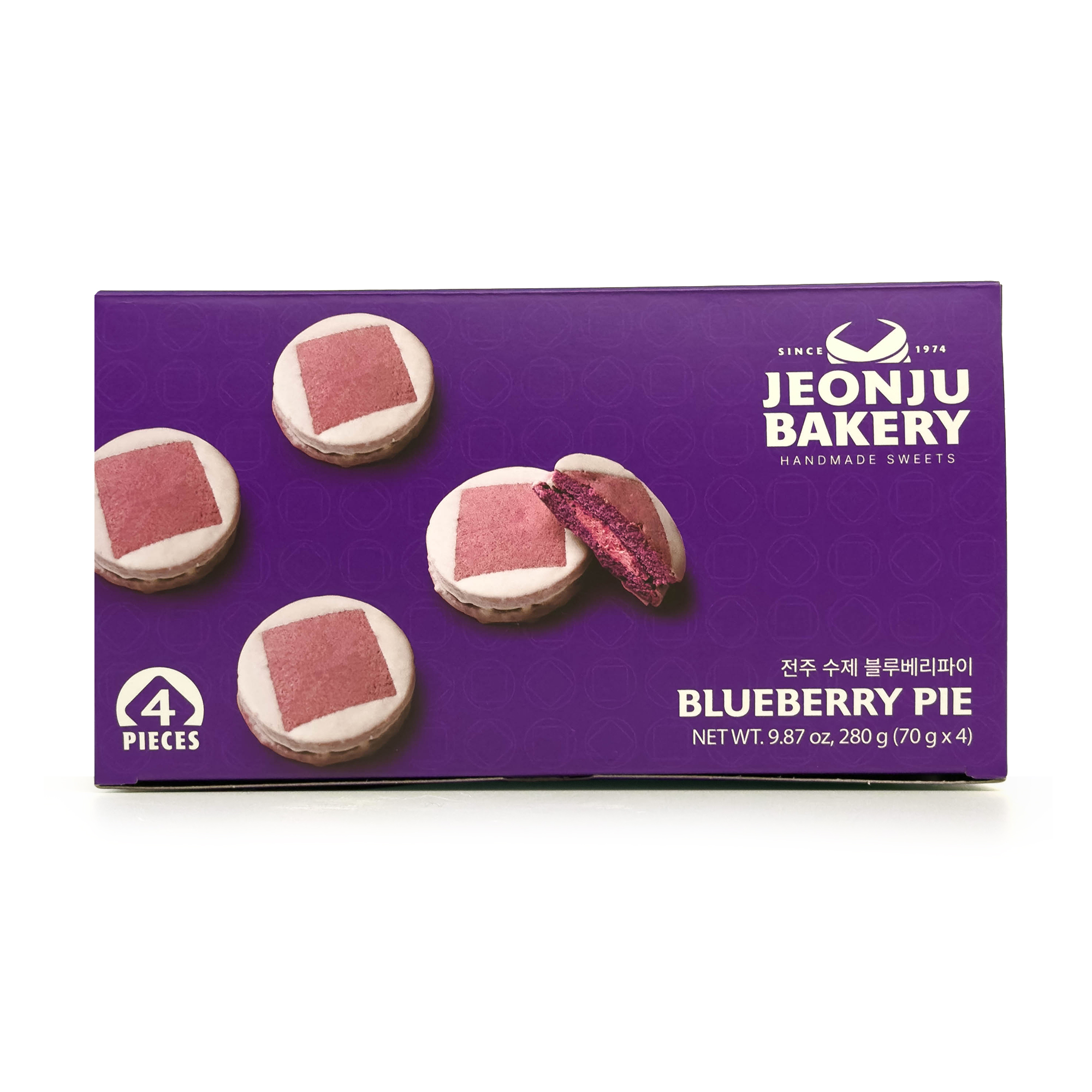 Jeonju Bakery Premium Handcrafted Blueberry Pies (4-Pack), Frozen 280 g