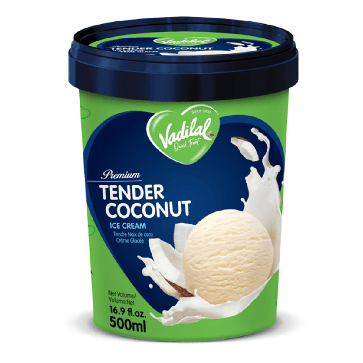 Vadilal Quick Treat Tender Coconut Ice Cream 500 毫升