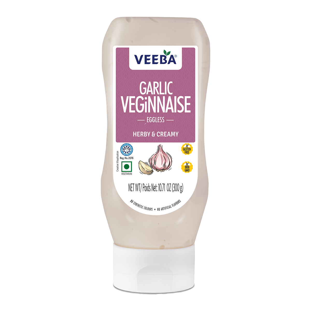 Veeba มายองเนสสูตรไม่มีไข่ - รสกระเทียม 300 กรัม