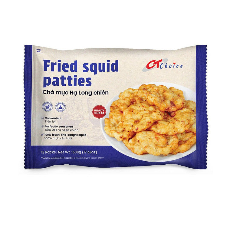 CT Choice Fried Squid Patties, Frozen 500 g