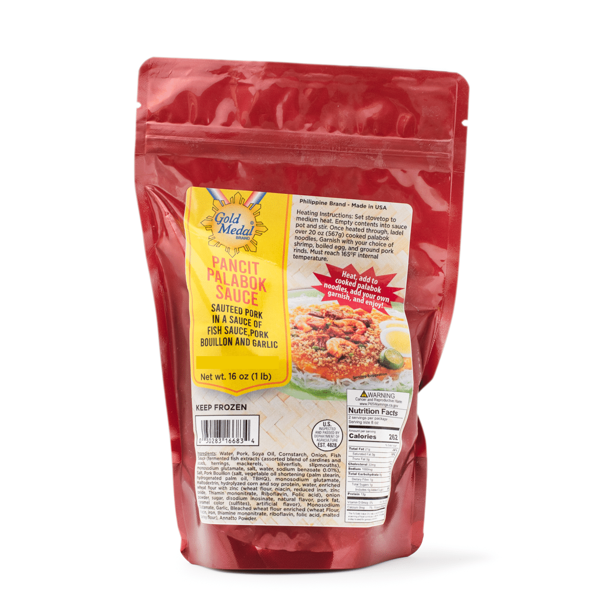 Gold Medal Pancit Palabok Sauce with Pork, Frozen 1 lb