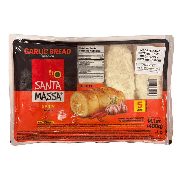 Pão de Alho Santa Massa Spicy (Picante) 400 g
