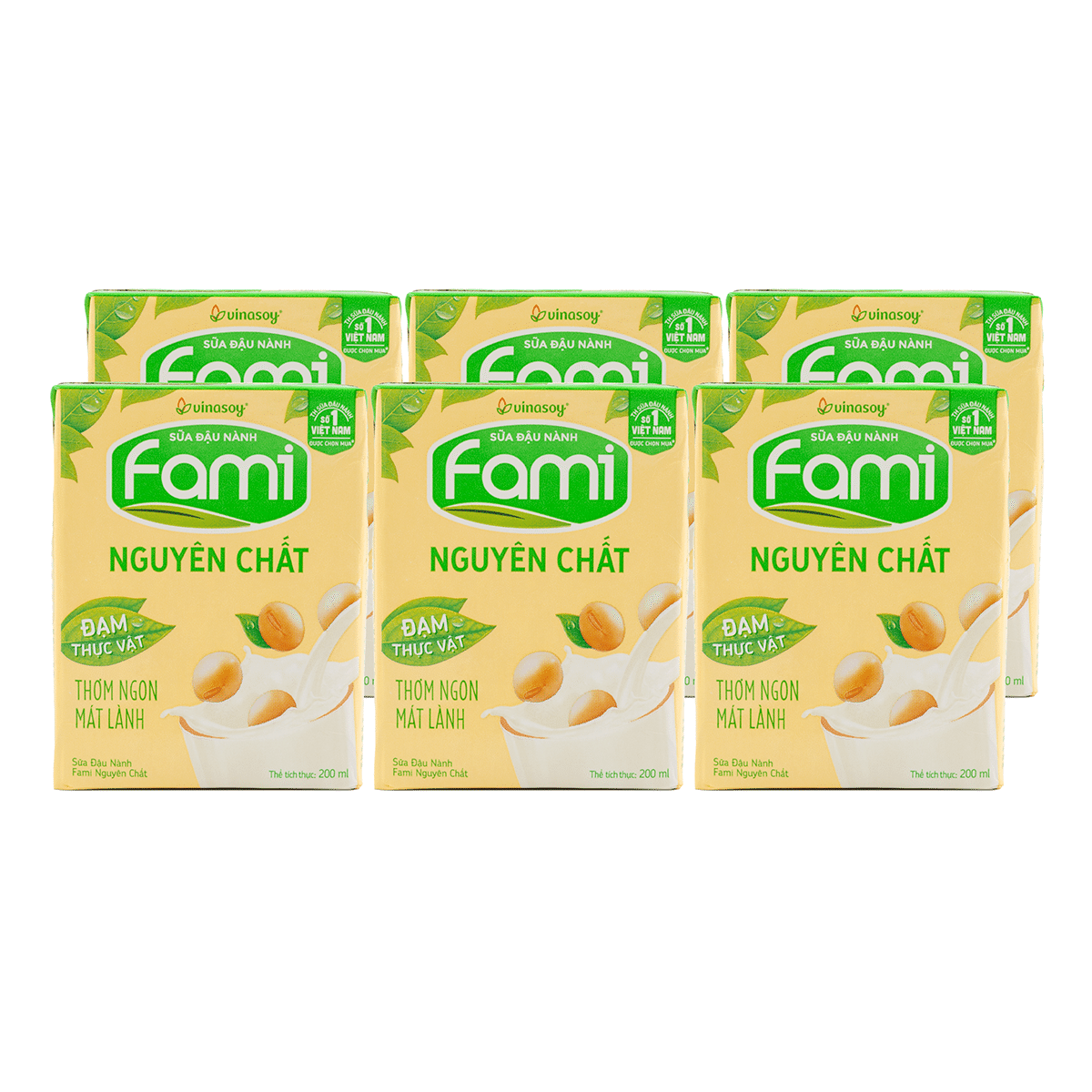 Leite de Soja Fami Original 6pks 6.76 fl.oz*6 pacotes