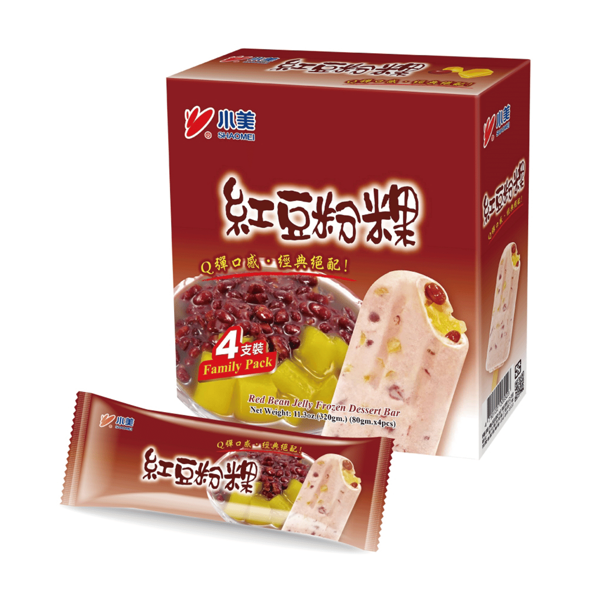 Shao Mei Redbean Jelly Ice Cream Bar 320 g