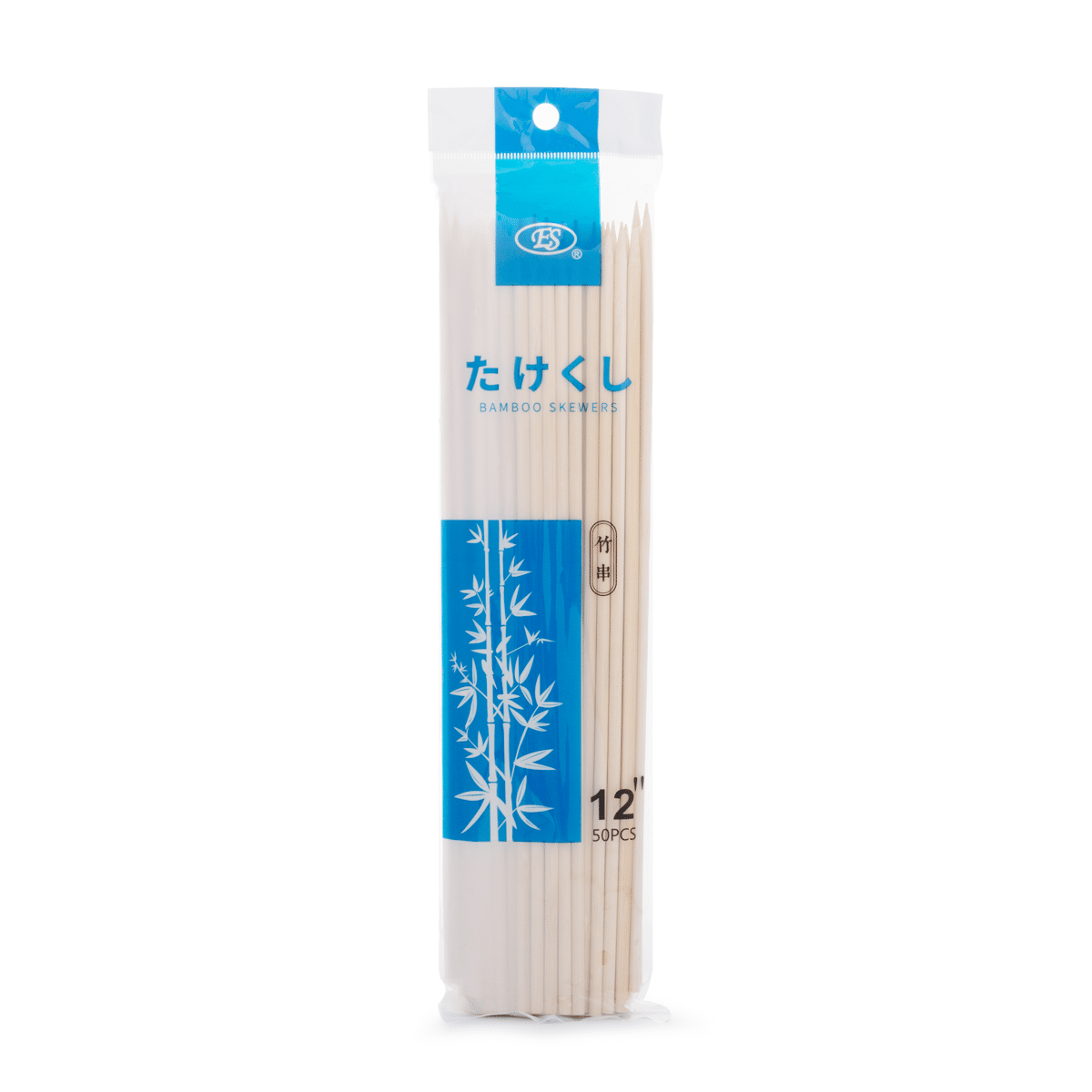 ES Bamboo BBQ Skewers 12" 50pcs 1 each