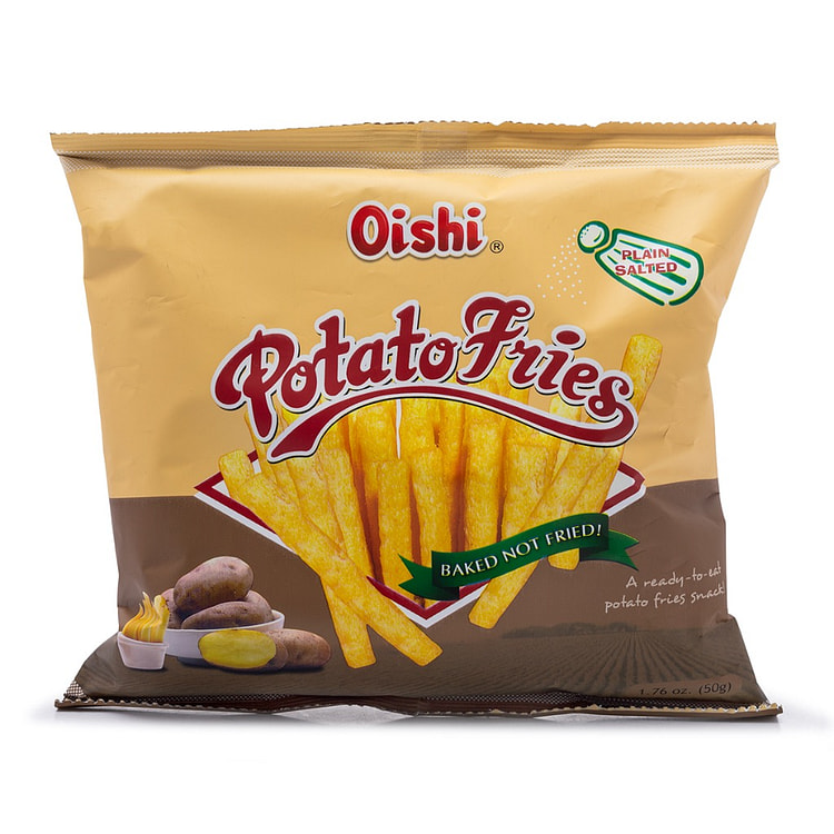 Oishi Baked Potato Fries, Plain Salted 50 g (min 2)