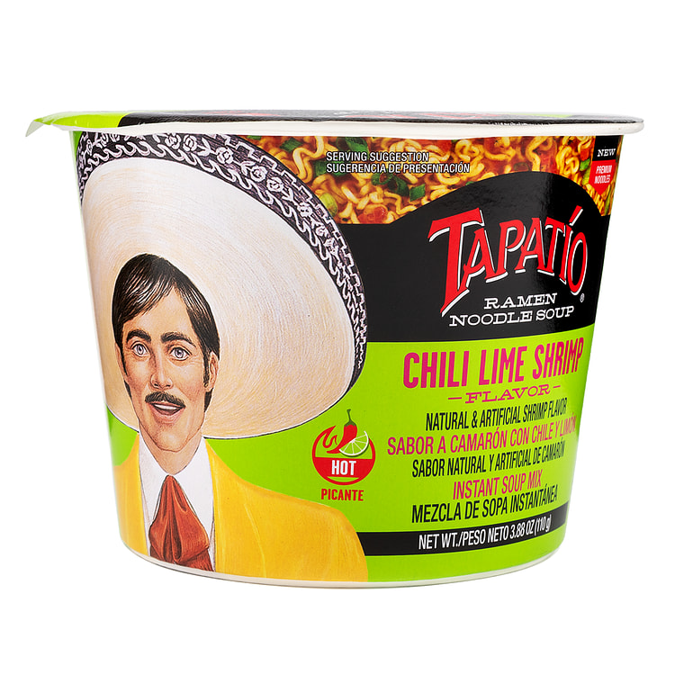 Tapatio Ramen Noodle Soup Cup, Chili Lime  Shrimp Flavor 1 count