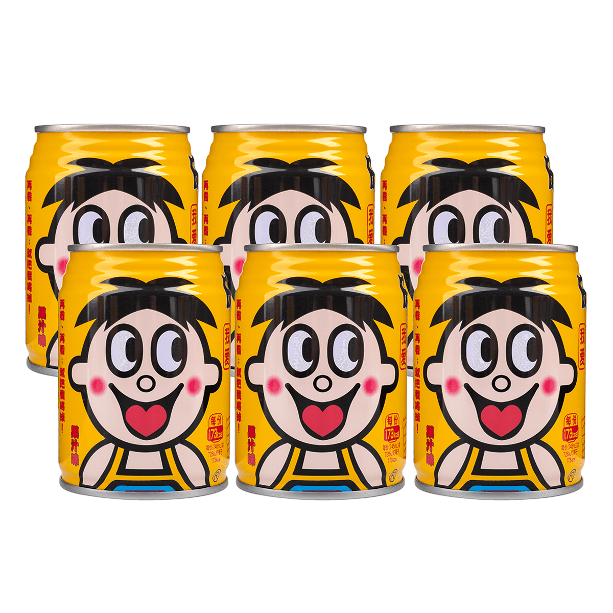 WantWant Hot-Kid Milk Flavored Drink - Artificial Fruit Juice Flavor 245 ml*6 can