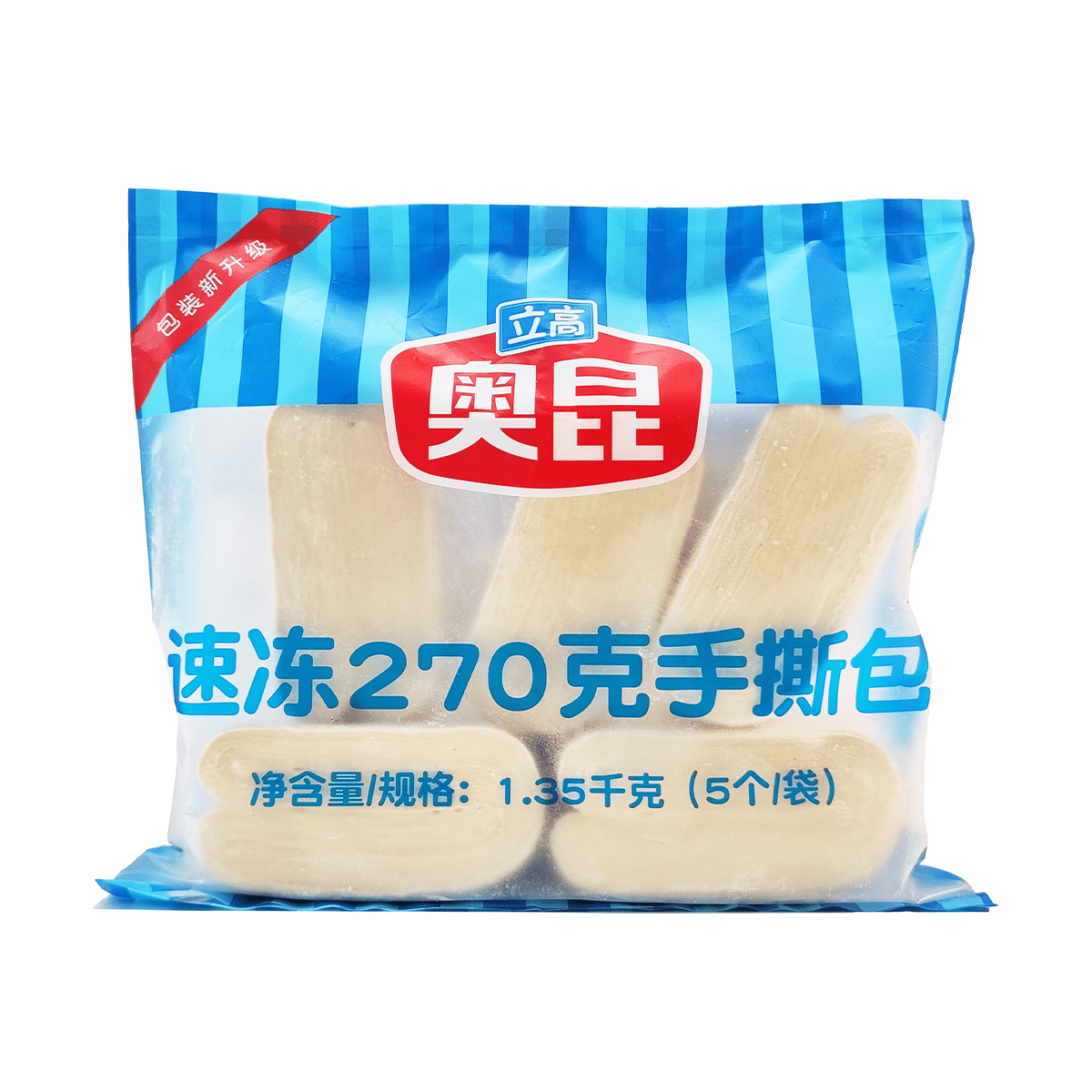 奥昆 丹麦手撕包 生胚 5入 1350 克