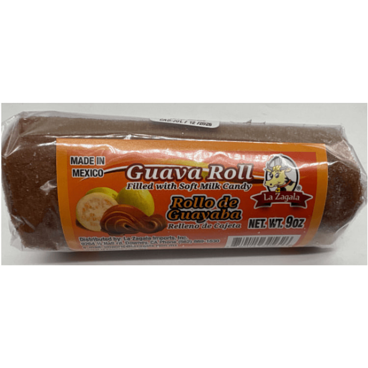 La Zagala Guava Roll filled with Milk candy 9 oz