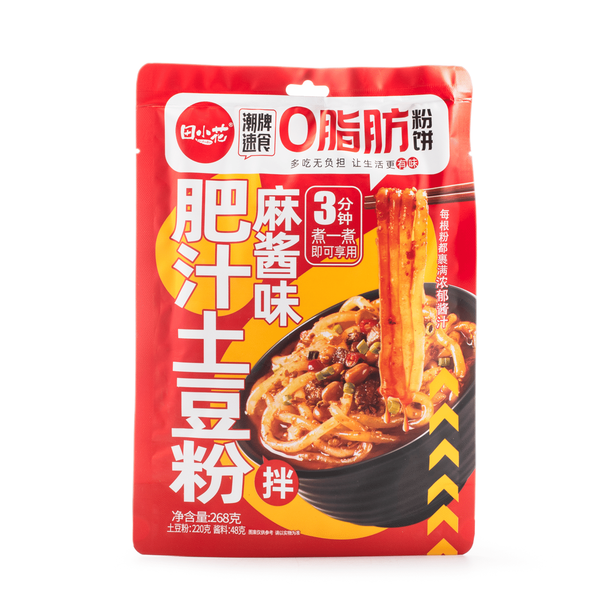 TianXiaoHua 0 Fat Potato Noodle Sesame Sauce Flavor 268 g*30 pack