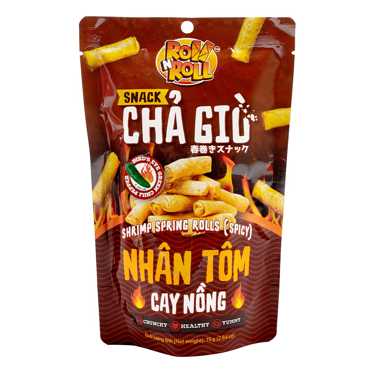 Chả Giò Nhân Tôm Cay Nồng Snack Roll n Roll 75 g