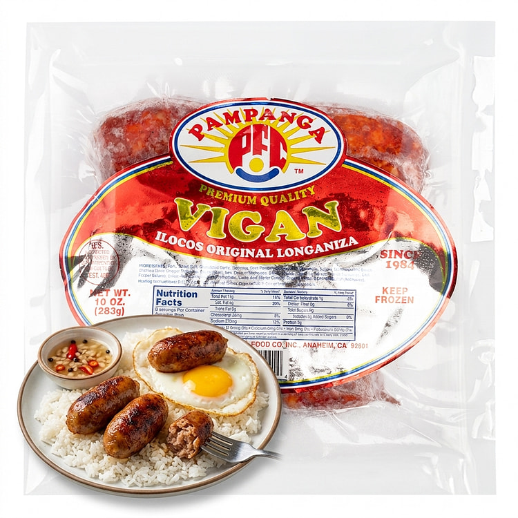 Pampanga Vigan Ilocos Longanisa, Frozen 10 oz