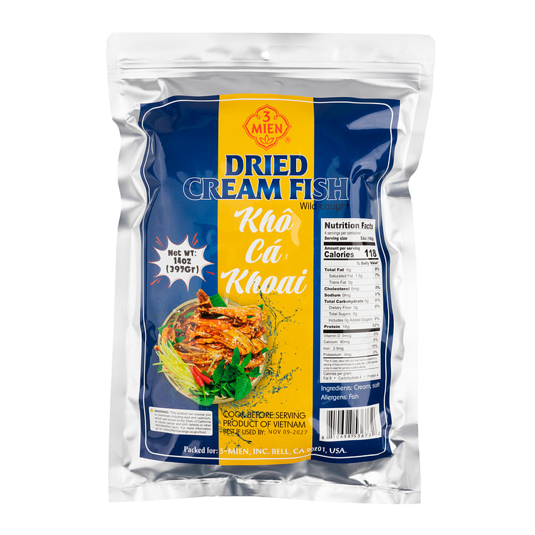 3 Mien Dried Cream Fish 14 盎司