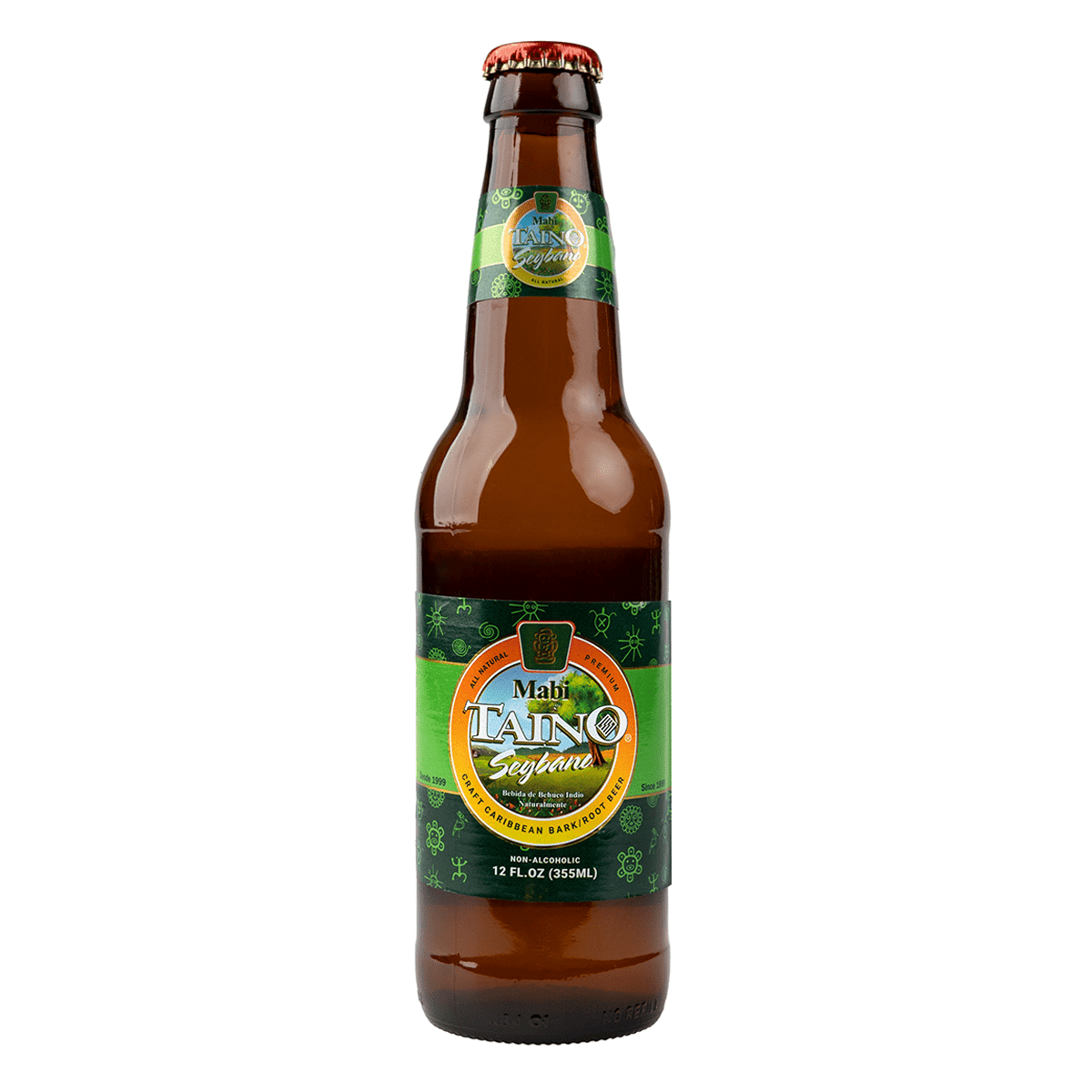 Taino Seybano Craft Caribbean Bark-Root Beer Non-Alcoholic 12 fl.oz