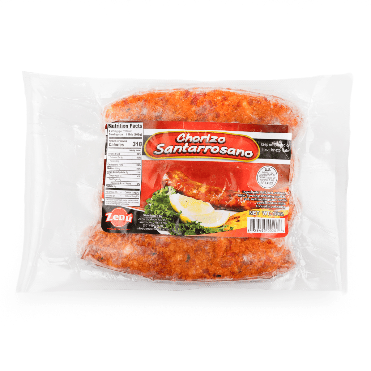 Zenu Chorizo Santarrosano 15 oz