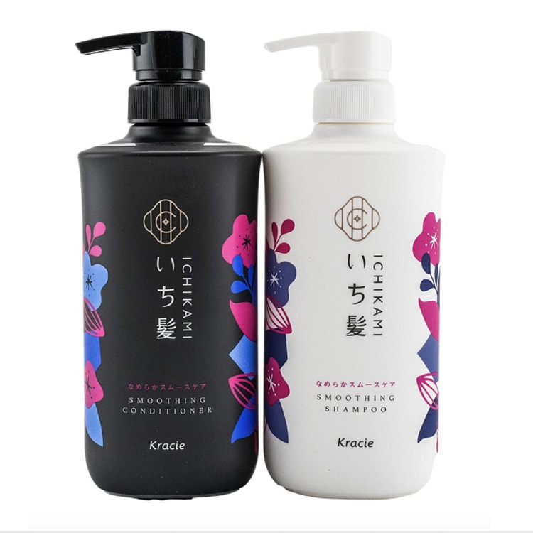 Kracie Ichikami Smoothing Shampoo set 480mlx2 1 each