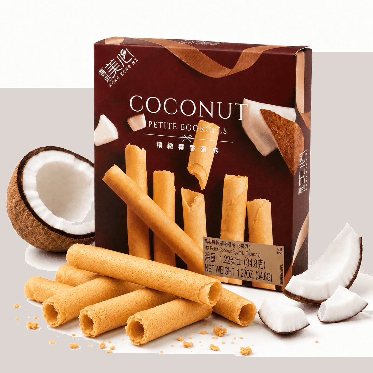 Meixin Rollitos de huevo de coco pequeños (6 piezas) 1 unidad