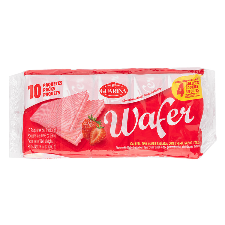 Guarina Galletas Wafer de Fresa 9.17 onza(s)