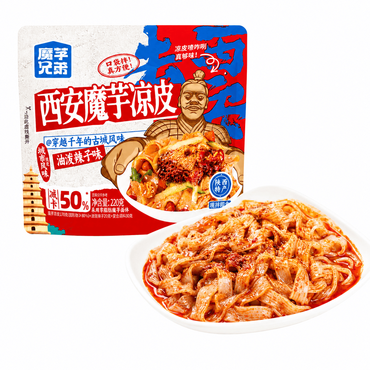 魔芋兄弟 魔芋凉皮 油泼辣子味 220 克