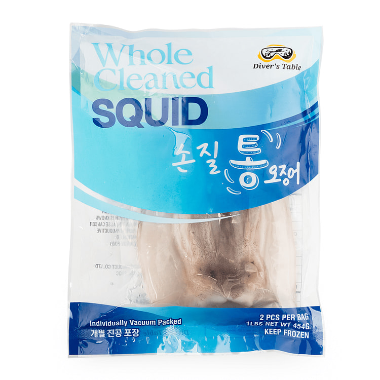 Whole Cleaned Squid 1 lb