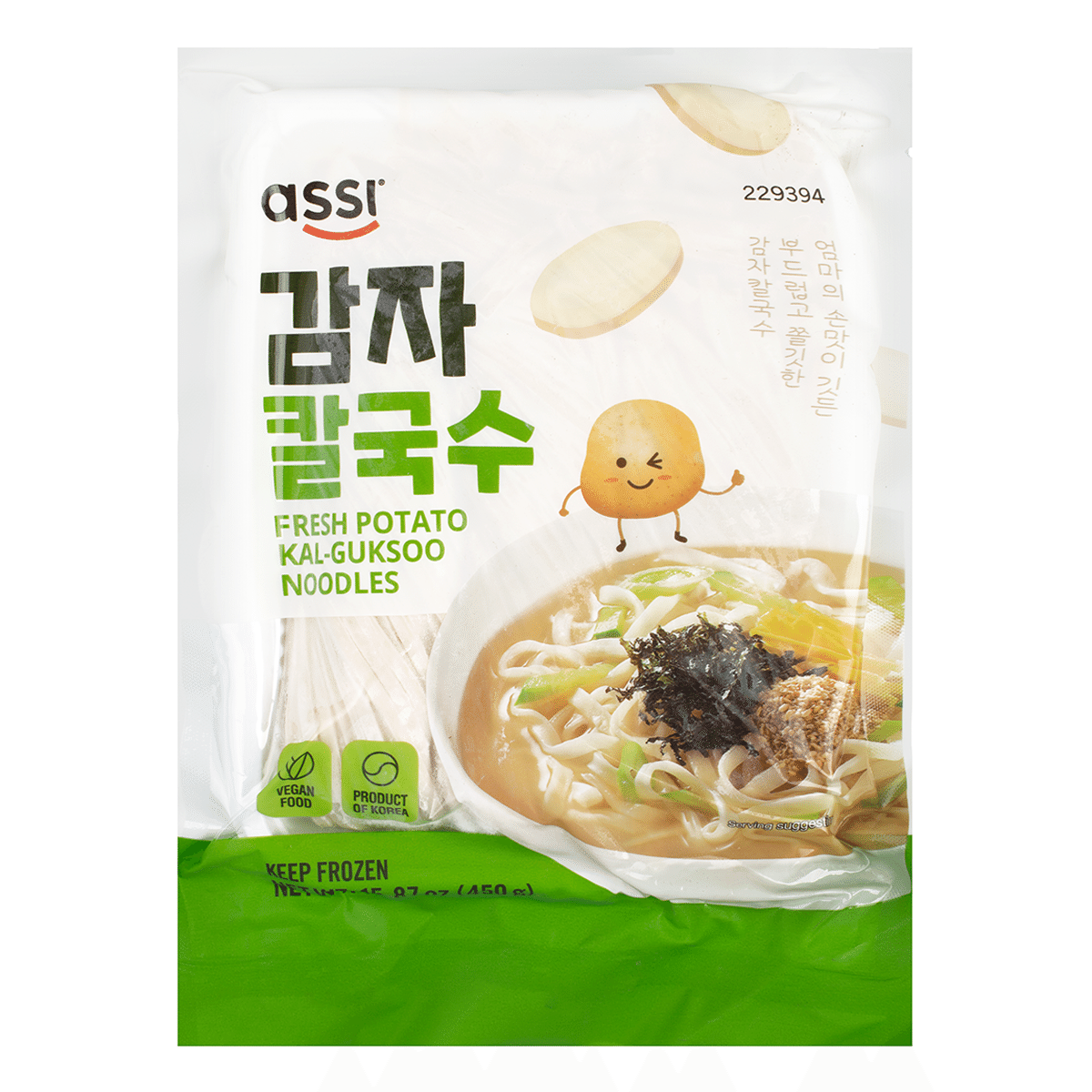 ASSI Fresh Potato Kal Guksu (Knife Cut) Noodles 15.87 oz