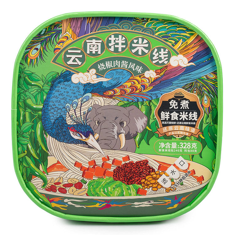 品七彩 云南拌米粉 烧椒口味 328 克