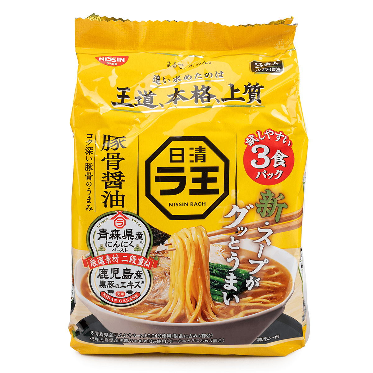 Nissin Raoh Tonkotsu Soy Sauce 3 Servings Pack 300 g