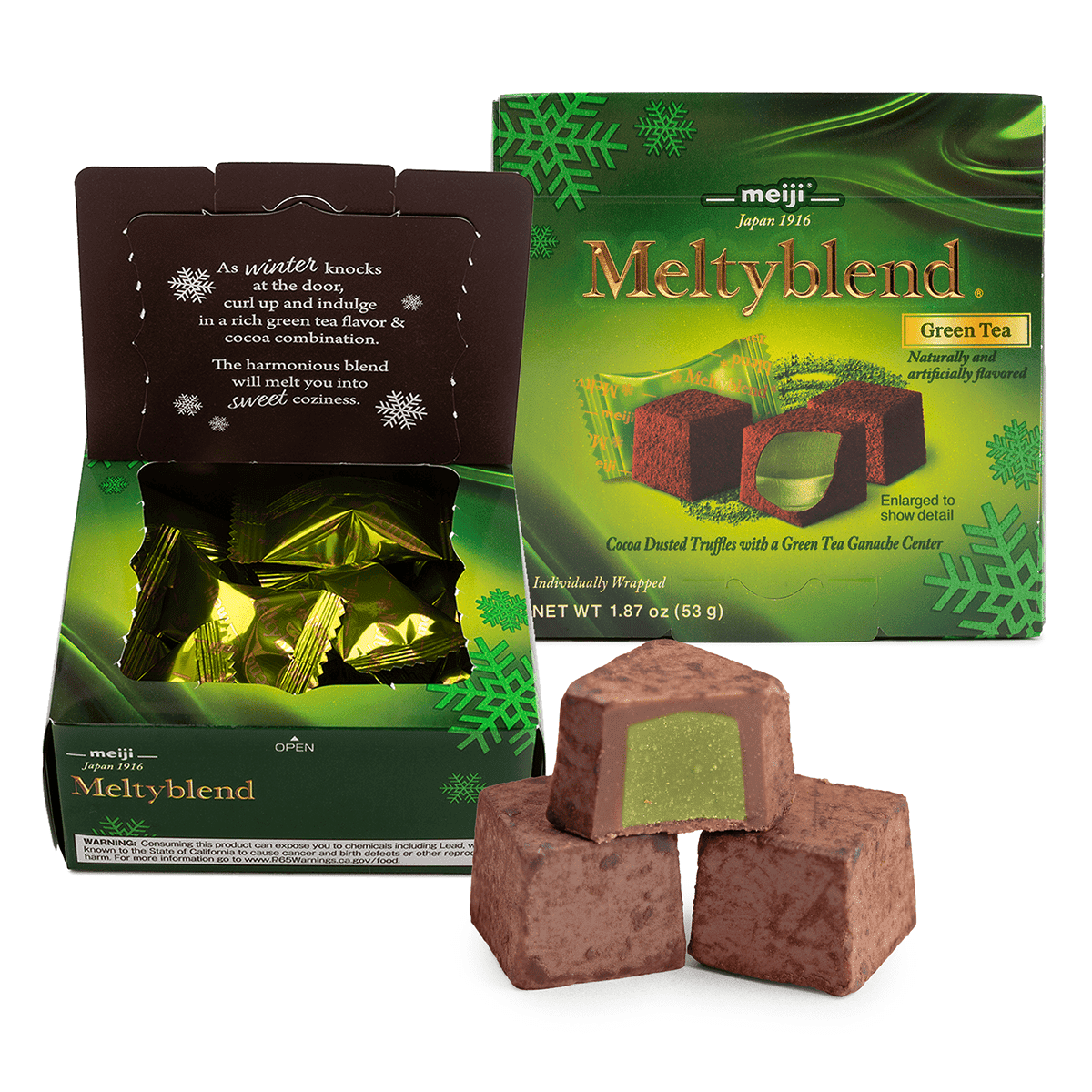 Chocolate Meiji Meltyblend, Chá Verde 2.11 oz