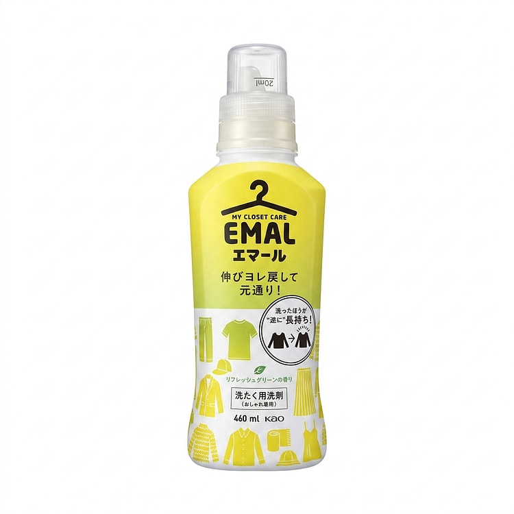KAO Emal Gentle Delicates Laundry Detergent (Refresh Green Fragrance, 460ml