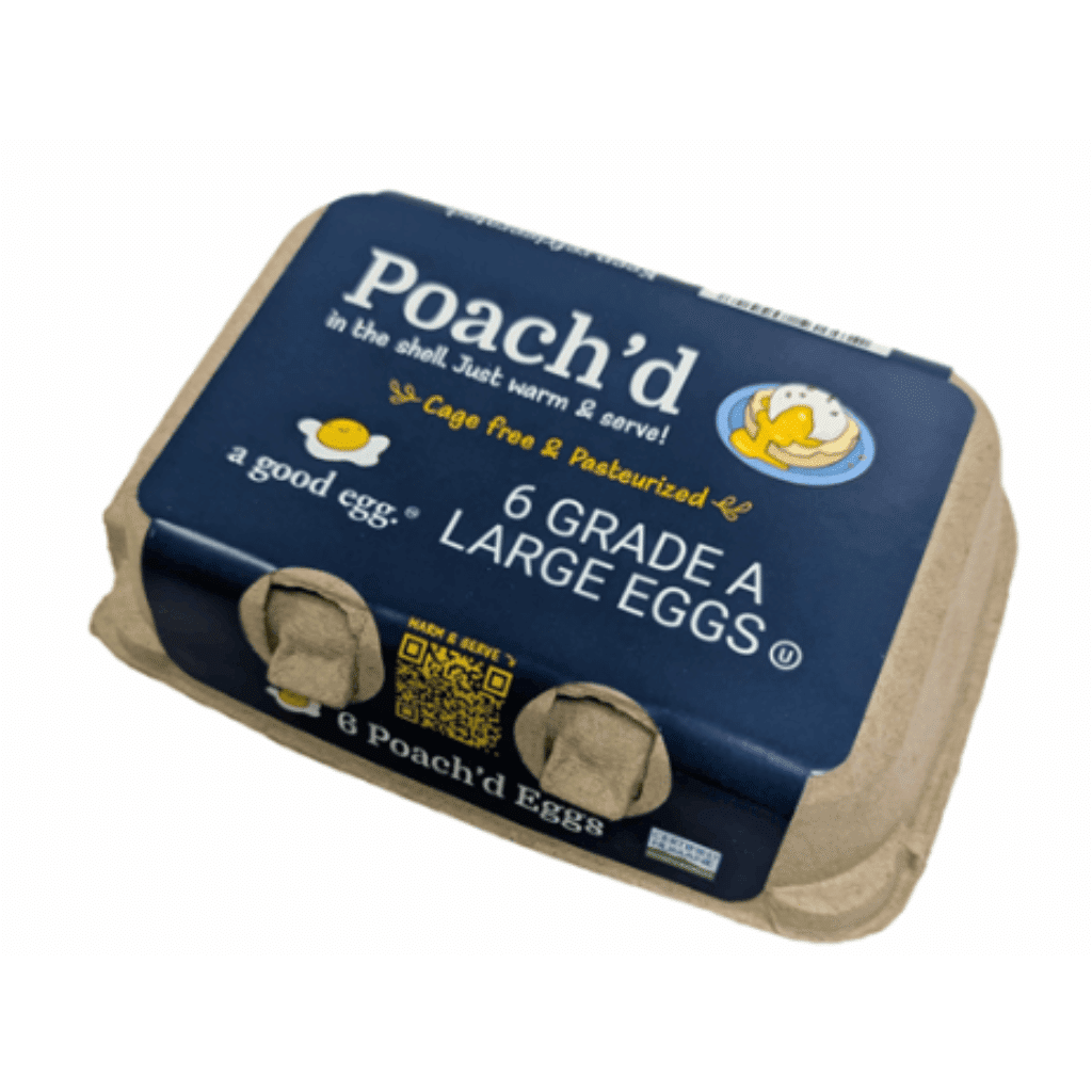 Poach’d Cage free & Pasteurized large eggs 6 count