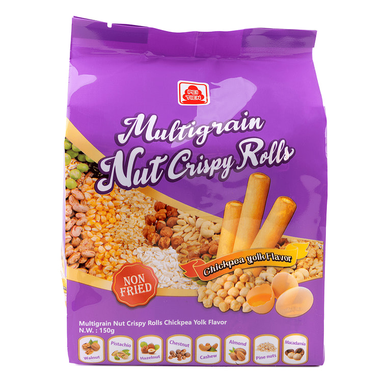 北田综合谷物坚果酥脆卷能量棒【山姆爆款】 鹰嘴豆蛋黄口味 150 克