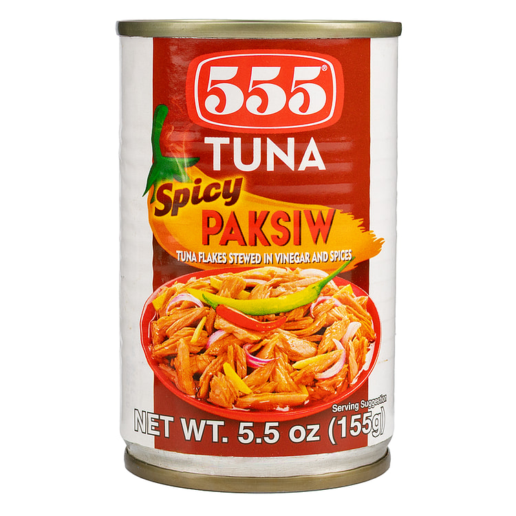 555 Tuna Flakes Paksiw Spicy 5.5 盎司 (min 3)