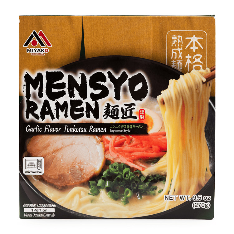 Miyako Mensyo Garlic Flavor Tonkotsu Ramen Frozen 9.5 oz