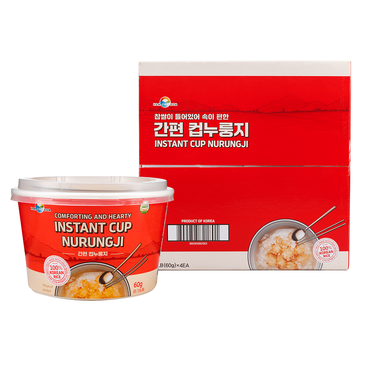 Daehan Instant Cup Scorched Rice 60 g*4 counts