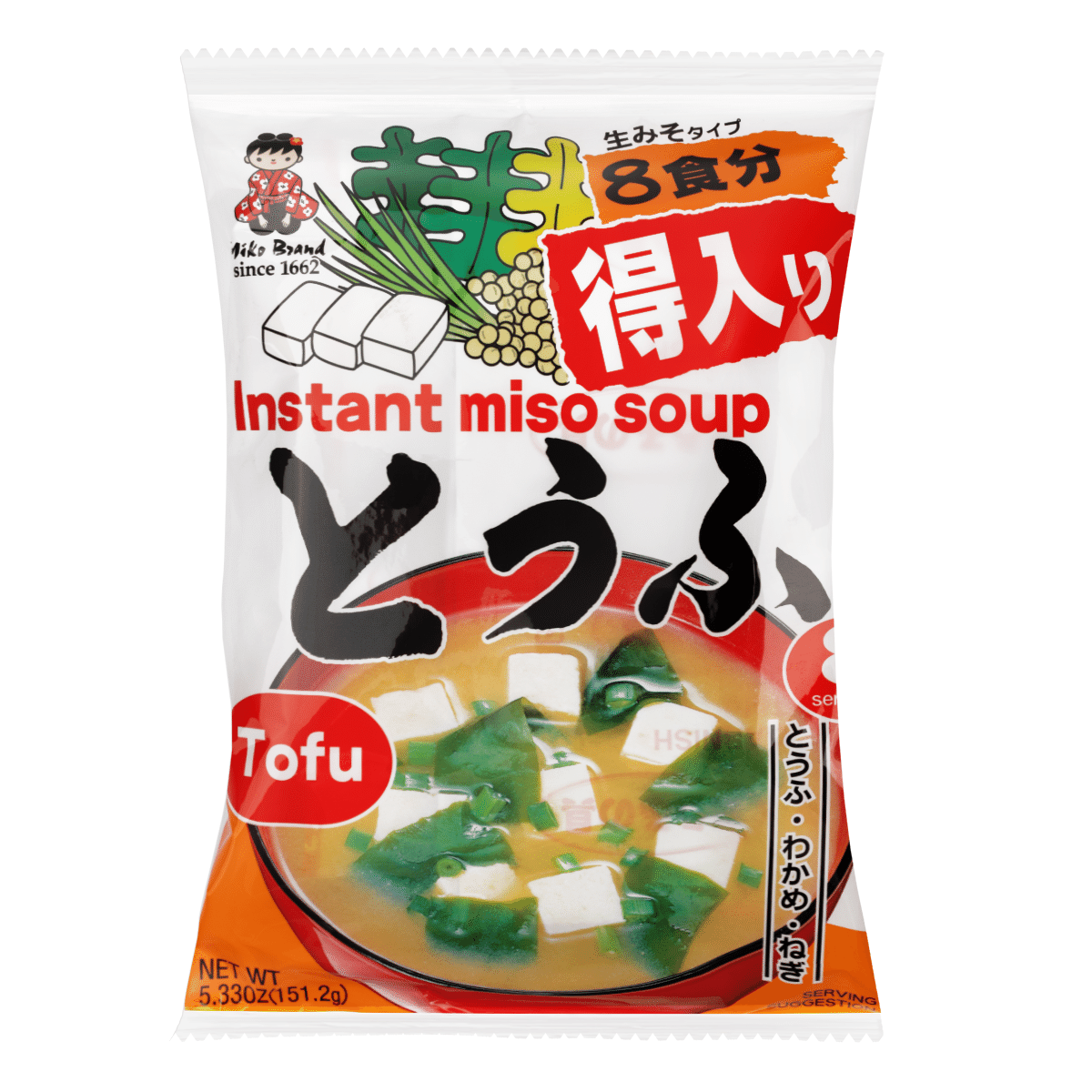 Miko 即食豆腐味增汤 8袋入 5.33 盎司*20 包
