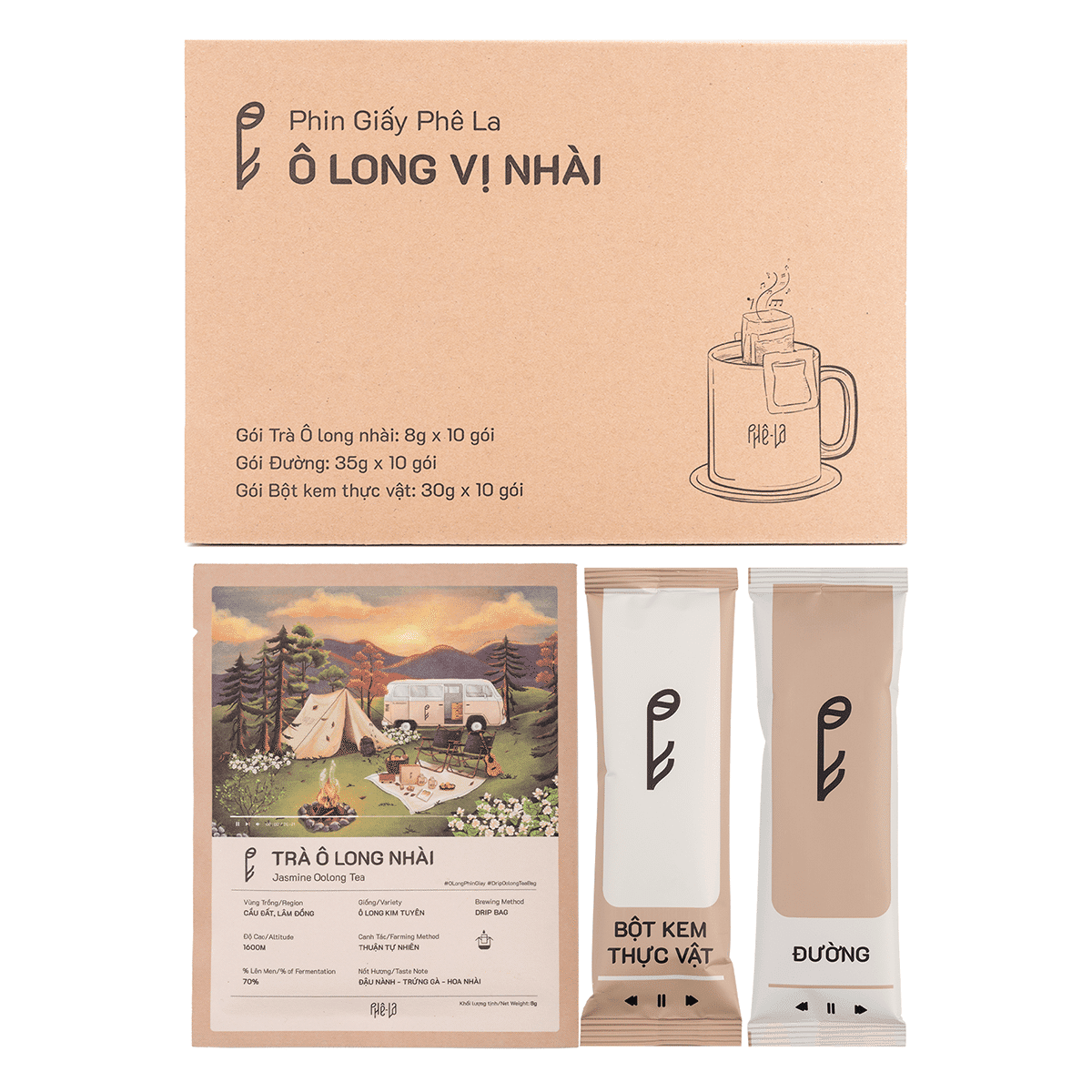 Phe La Oolong Jasmine Milk Tea Kit 400 g