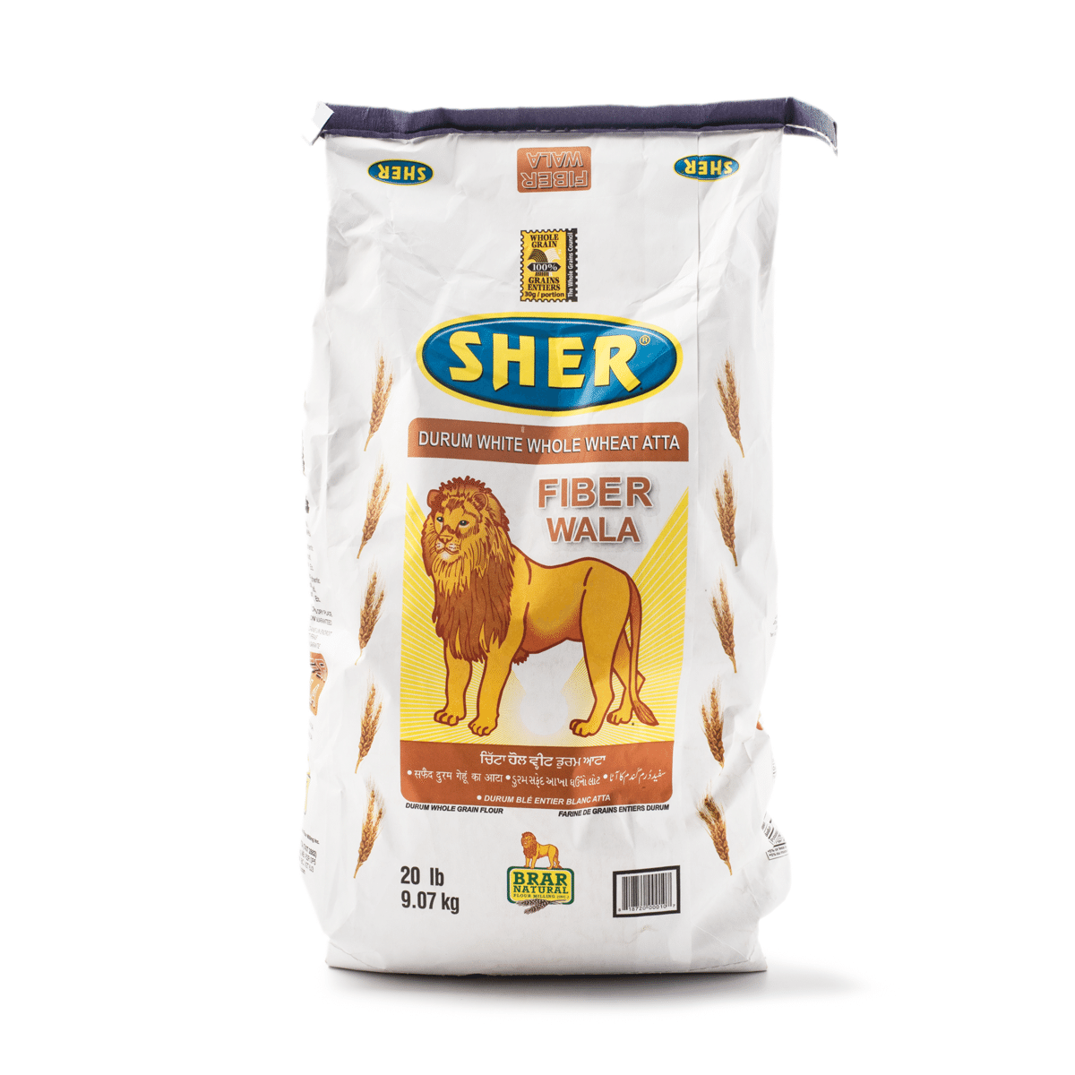 Sher 印度白色全麦粉 20 磅