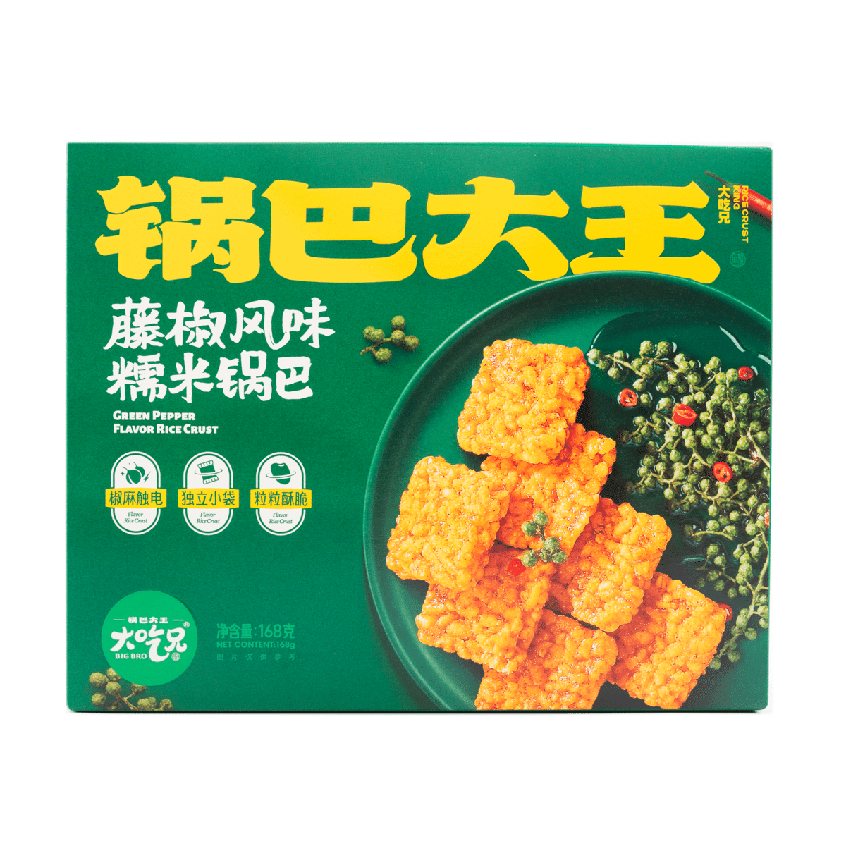 Big Bro Sticky Rice Cracker Pepper Flavor 168 그램*18 팩