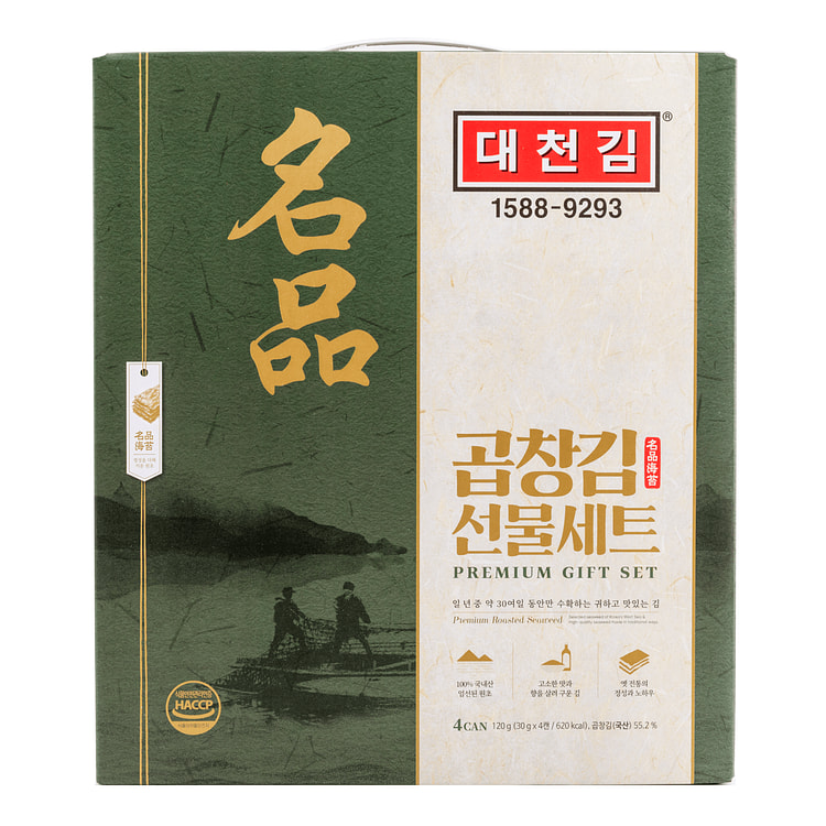 Premium Canned Dae Chun Gopchang Seaweed Gift Box (30g*4) 120 g