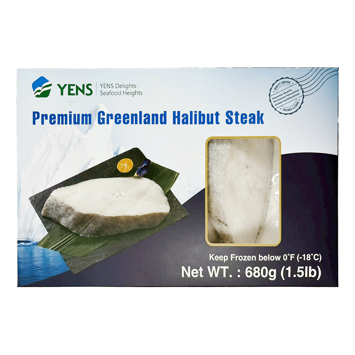 Yens Wild-Caught Greenland Halibut Steak 5-6pc, Frozen 1.5 lb
