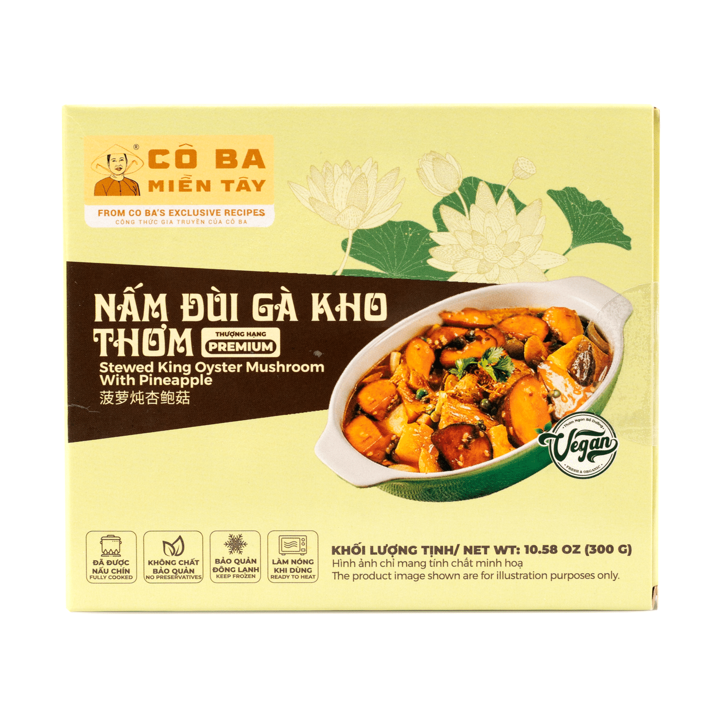 Co Ba Mien Tay Stewed King Oyster Mushroom with Pineapple, Frozen 10.6 oz