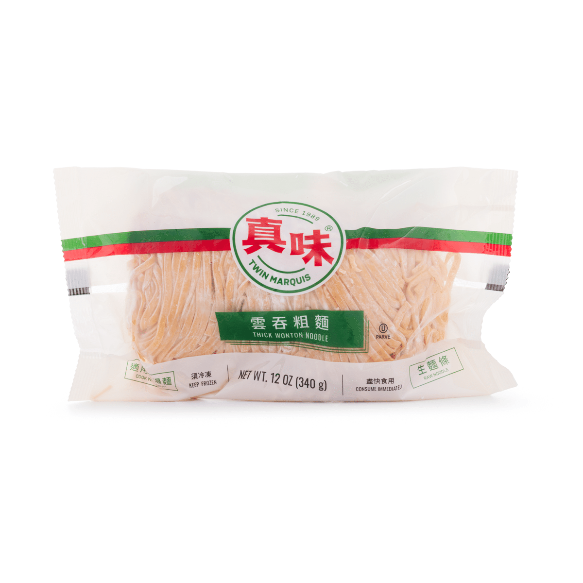 Twin Marquis Thick Wonton Noodle, Frozen 12 oz