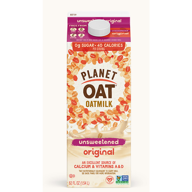 Leite de Aveia Sem Açúcar Sabor Original Planet Oat 52 oz