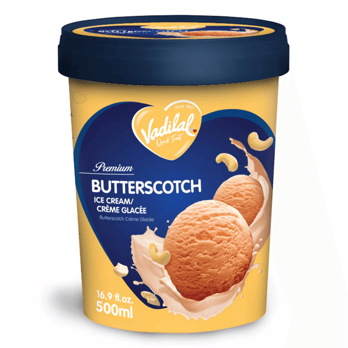 Vadilal Butterscotch Ice Cream Tub 500 ml