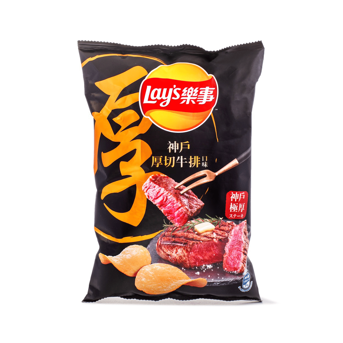 台湾乐事 薯片 神戶厚切牛排口味 34 克